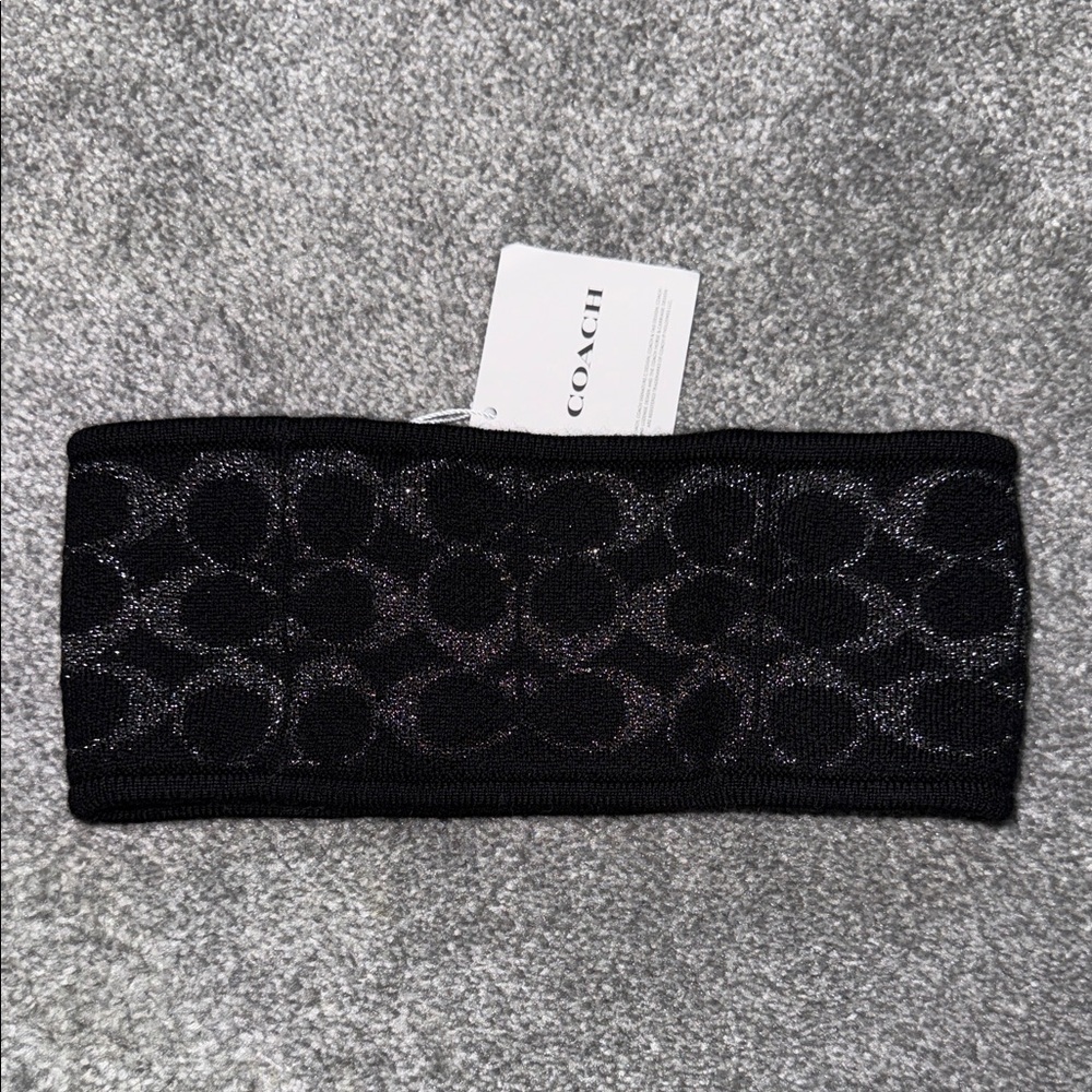 Coach Black Patterned Headband